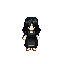 adult female, medium breasts, skinny,  black hair,ponytail, sick, pale skin, full body, black dress, 