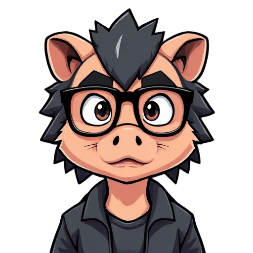serious hedhehog in glasses