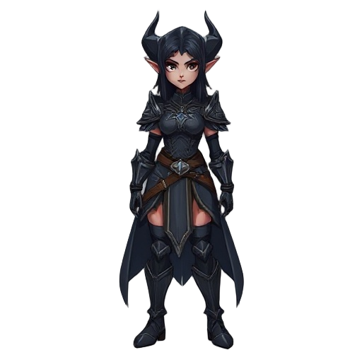 female dark elf paladin