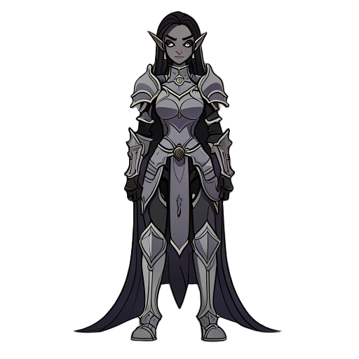 female dark elf paladin