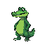 cyberpunk crocodile standing idle frames