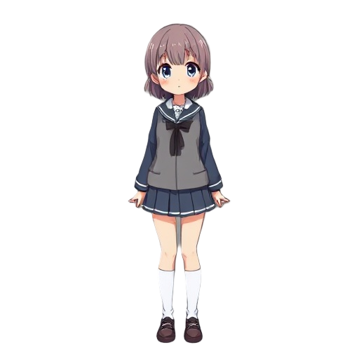 anime girl, school uniform