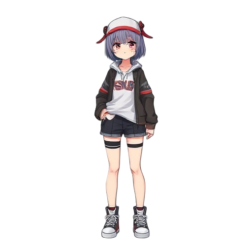 anime girl, street outfit