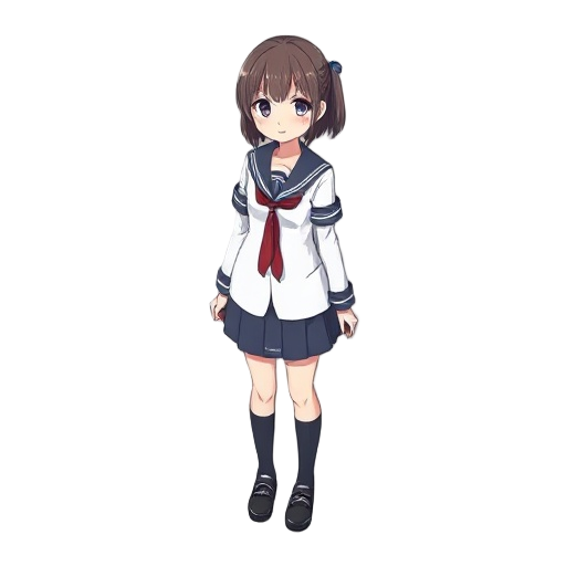 anime girl, school uniform