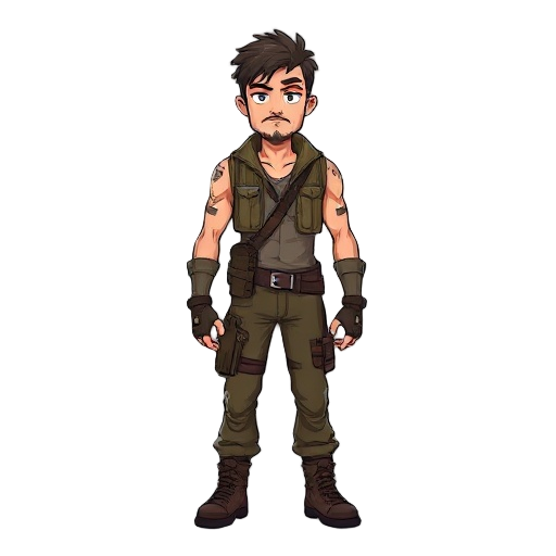 post apocalyptic male character