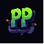 large letters "pp", logo