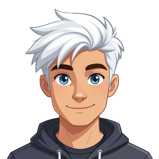 male lef white hair