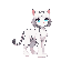 humanoid, white tiger girl, anime, stripes, tail, blue eyes, all fours, light skin