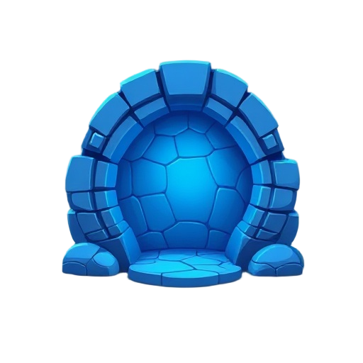 blue realistic portal
