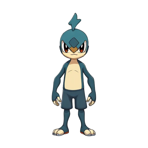 gere um personagem estilo brasileiro e pokémon, e faça com todas animação necessário 