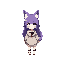 kitsune, girl, purple hair