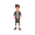 simple standing man in street clothes