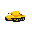 a small yellow tank, classic arcade style, simple, no background