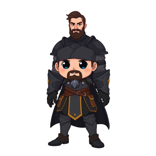 a gentleman, dark armor, moves that show weight