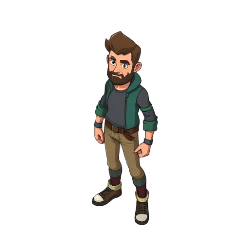 um personagem homem, 20 anos, cabelos loiro.