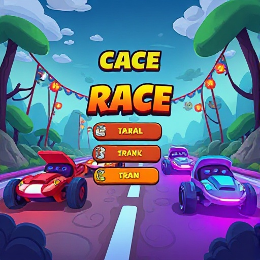 create a inicial menu for a game call race of colors