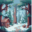 create a background 2d pixel for the options,the forest and christmas themes