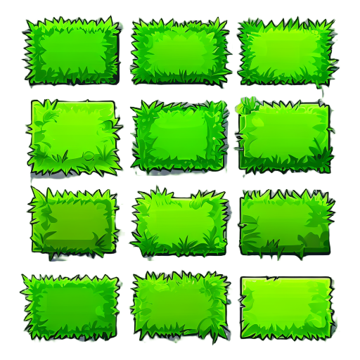make tile set with multiple different squares of green grass