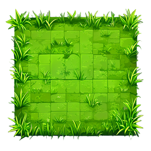 make a top-view tile set green grass
