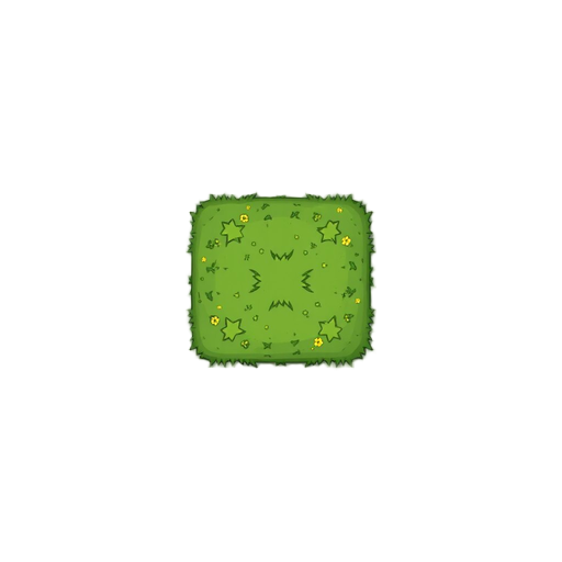 make a top-view square of green grass