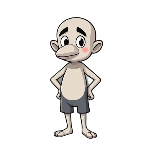personagem careca branco de cueca