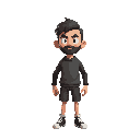 personagem estilo project zomboid só de cueca