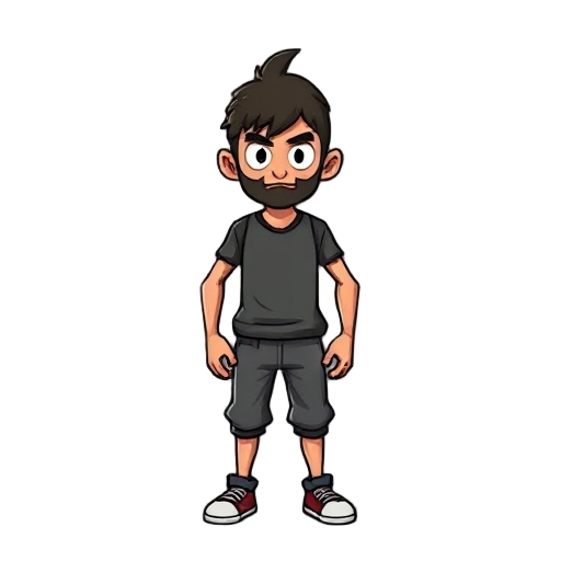 personagem estilo project zomboid só de cueca