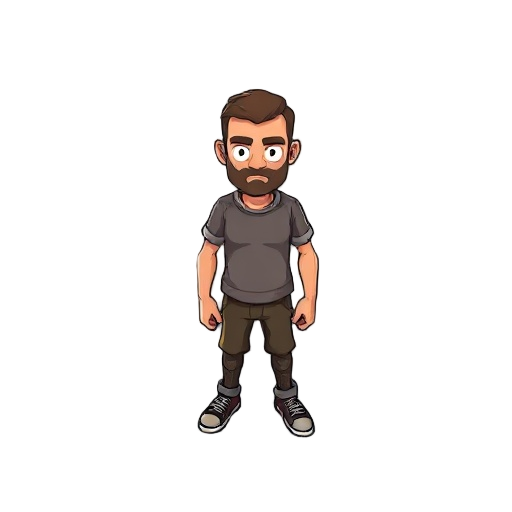 estilo project zomboid só de cueca e que seja careca