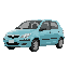 toyota yaris, model year 2003. photographed from the side.