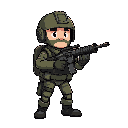 soldier with gun