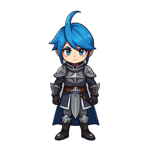 knight blue hair