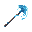 a magnificent and ethereal battle axe with a blade entirely composed of shimmering, flowing water. the water blade is perfectly shaped like an axe head, yet it constantly moves and undulates, appearing both solid and fluid, perhaps with small, contained e