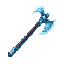 a magnificent and ethereal battle axe with a blade entirely composed of shimmering, flowing water. the water blade is perfectly shaped like an axe head, yet it constantly moves and undulates, appearing both solid and fluid, perhaps with small, contained e
