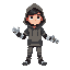 generate a boy character in which he must wear a hoodie rogue and his both and must be visible one hand must be robotic give him a good looking, an adventure character 