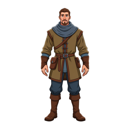 medieval man ready to adventure 