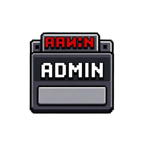 design an admi̇n rank for my minecraft server that will appear in the tab section, in pixel form and in red.