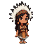 generate an indigenous young woman, approximately 20 years old, wearing traditional clothing of brazilian indigenous peoples, with a feathered headdress and black hair.