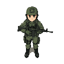 soldier in uniform holding rifle