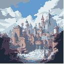 cidade em ruinas para jogo 2d