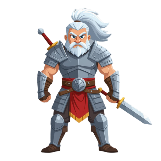 warrior no helmet and hair platinium