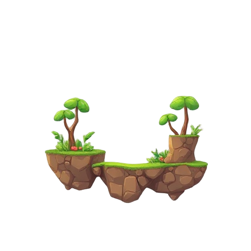 crie um backgroud para jogo de plataforma de floresta, com mar no fundo