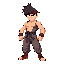 create a 2d fighting game character in the style of ryu from street fighter.