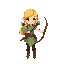 cute elf archer girl with golden hair