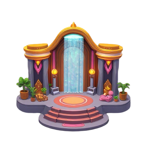 make a lobby with a beauyfull cascade