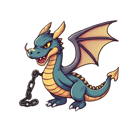 dragon with chain