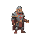a crusader with an empty hand.