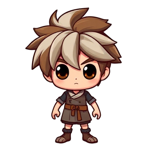  along with the body his hair is a mixture of brown and white.