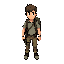 generate a player for a zoobie suvivor game no weapons, with a bag in back
