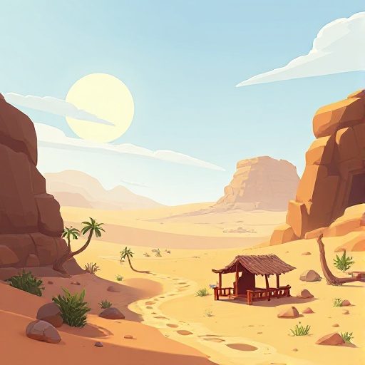 cenário do deserto 