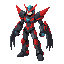 megaman battle network themed, black and red armor, long sharp claws